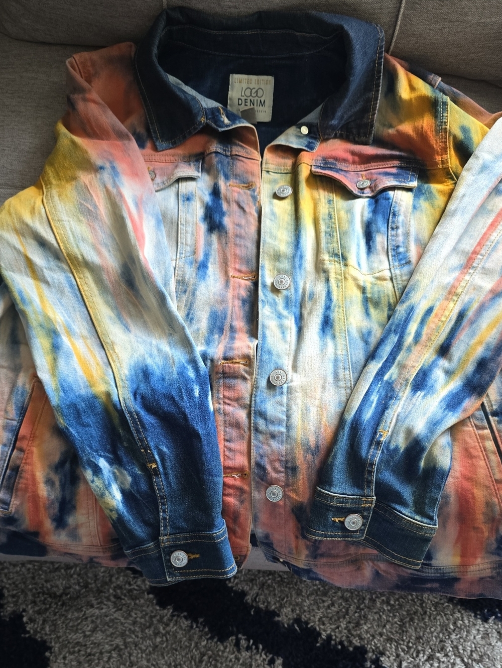 LOGO (Lori Goldstein) Limited Edition Tie-Dye Denim Jacket